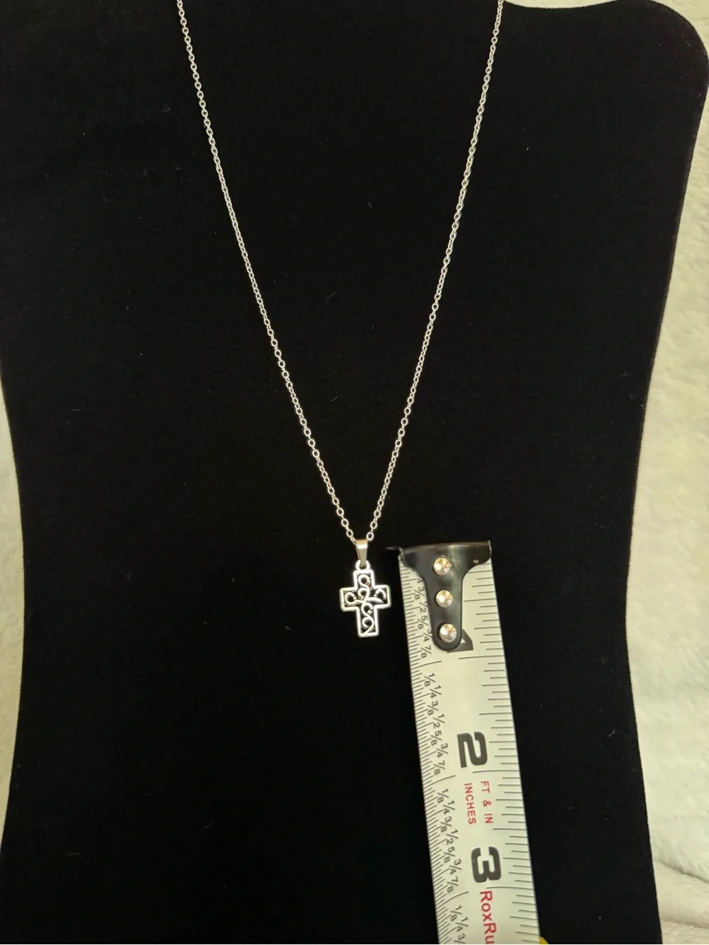 Sterling Silver Celtic Cross Pendant Necklace - Silver